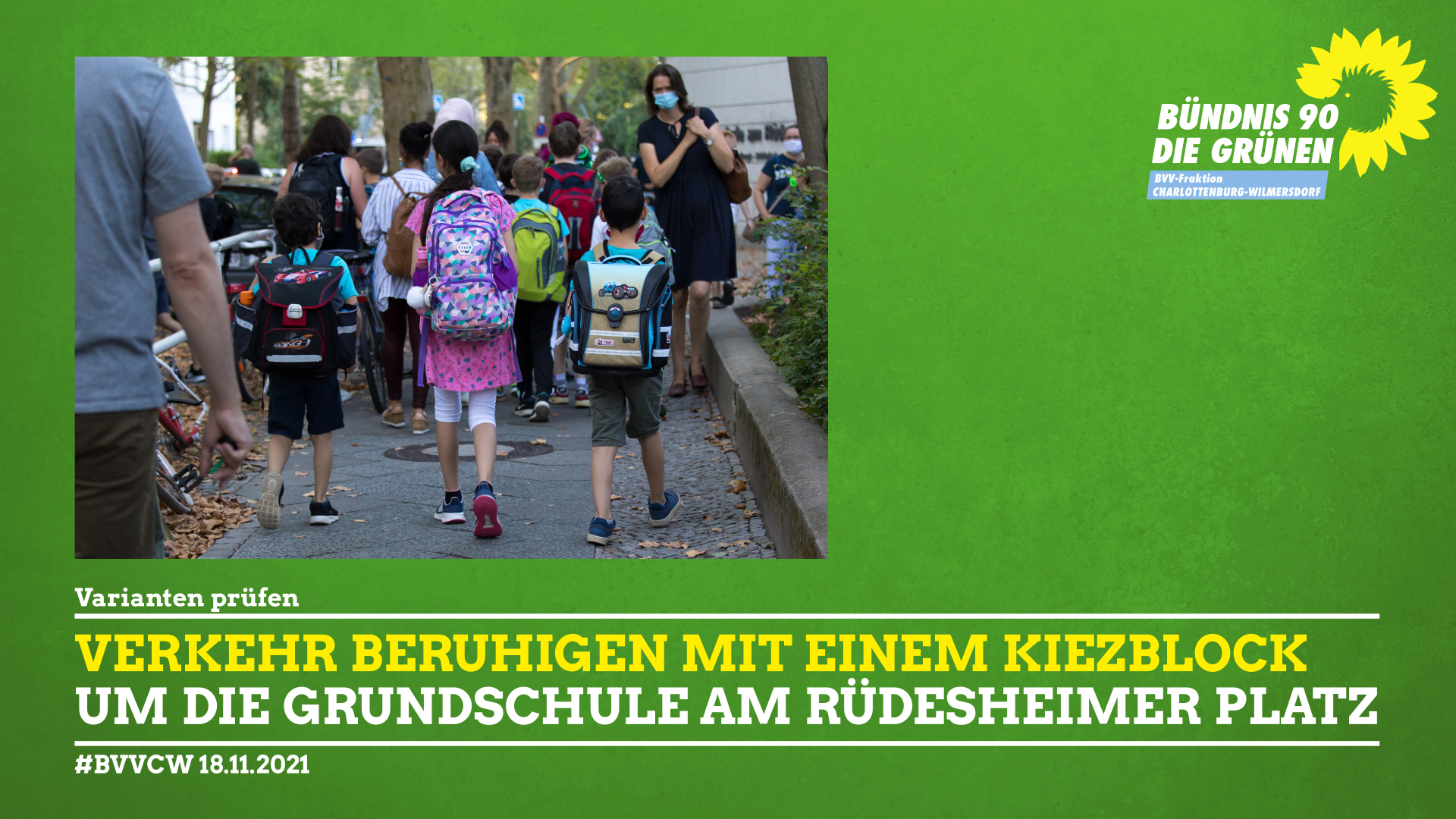 Verkehr beruhigen mit einem Kiezblock um die Grundschule am Rüdesheimer Platz