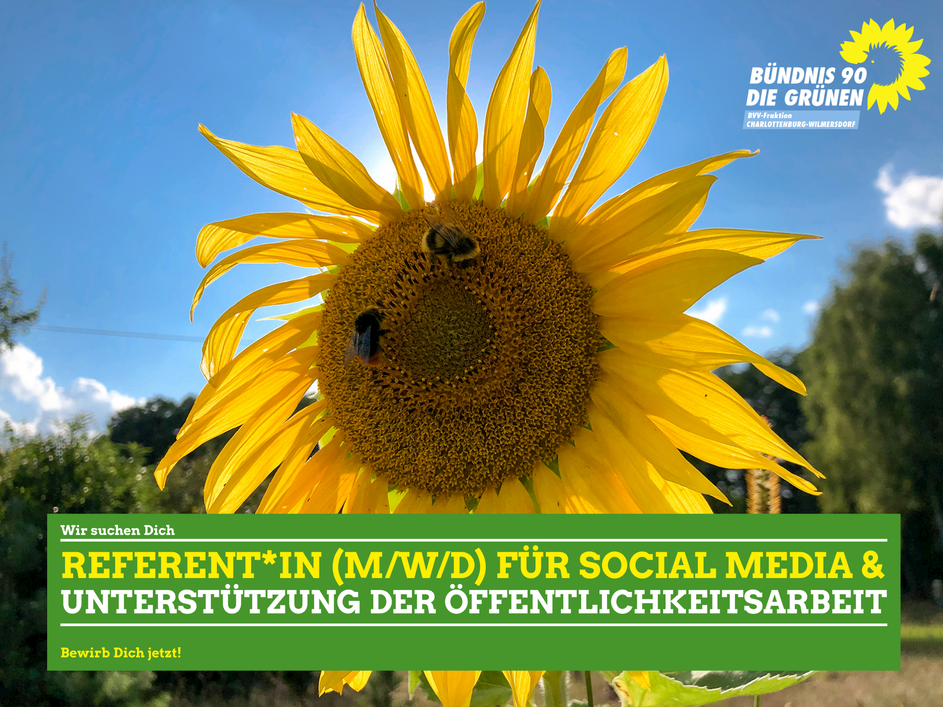 Wir suchen Dich: Referent*in (m/w/d) für Social Media und Unterstützung der Öffentlichkeitsarbeit