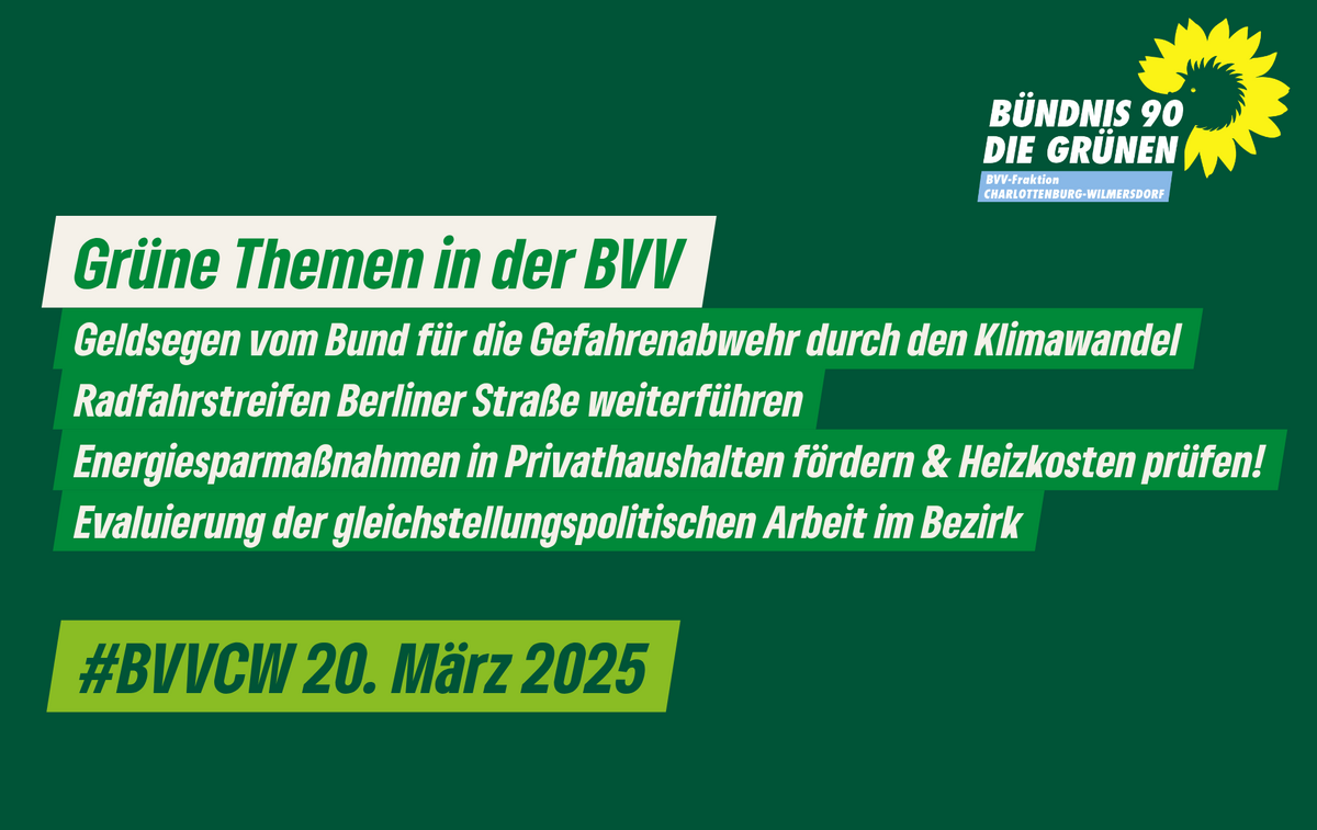 Grüne Themen der Bezirksverordnetenversammlung