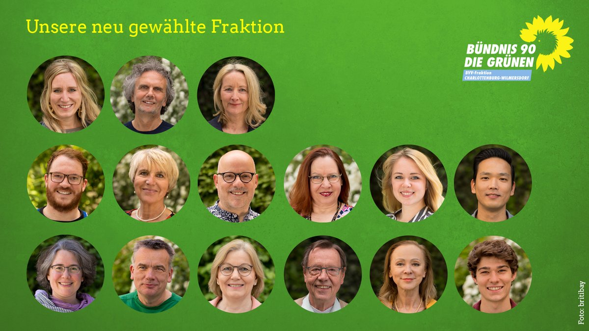 die neue gewählte Fraktion von Bündnis 90/die Grünen in der BVV Charlottenburg-Wilmersdorf