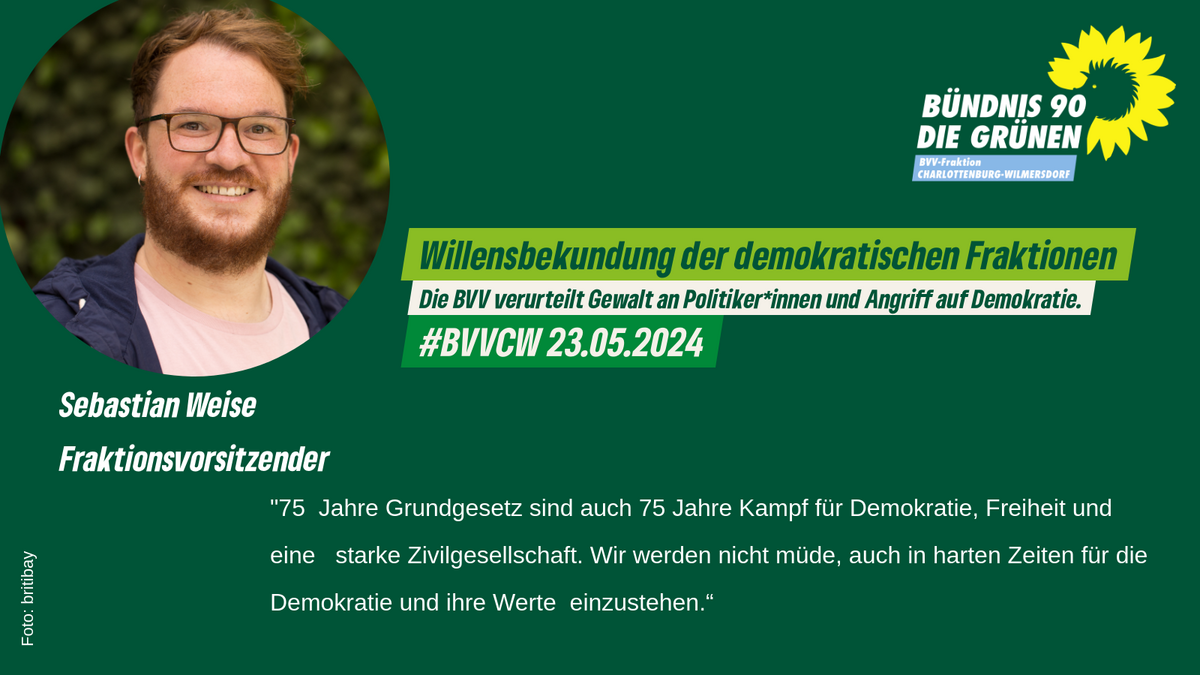 Willensbekundung der demokratischen Fraktionen in der Bezirksverordnetenversammlung Charlottenburg-Wilmersdorf