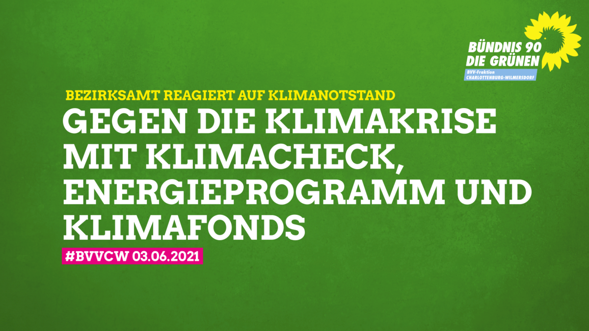 Gegen die Klimakrise mit Klimacheck, Energieprogramm und Klimafonds