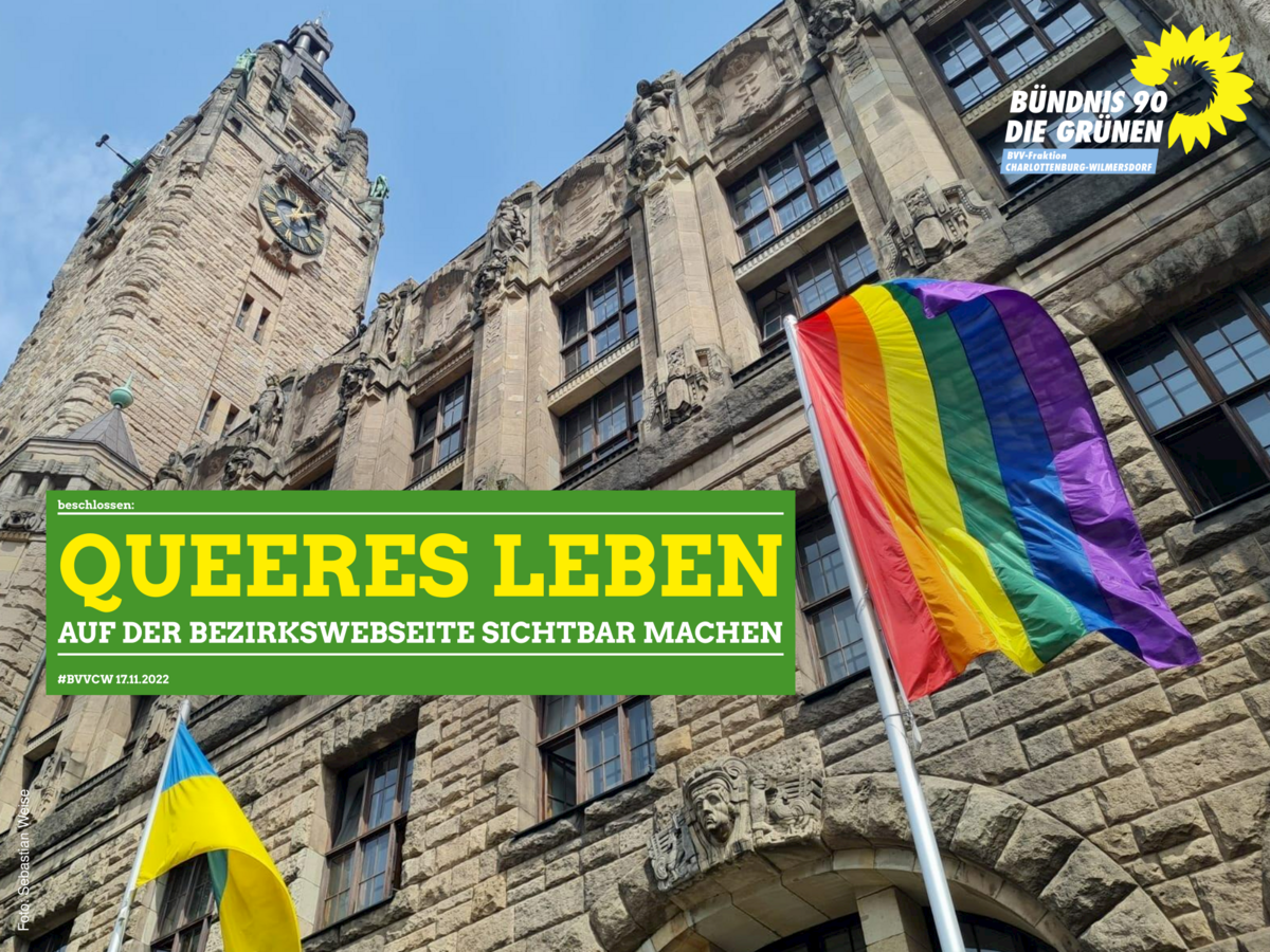 beschlossen. Queeres Leben auf der Bezirkswebseite darstellen